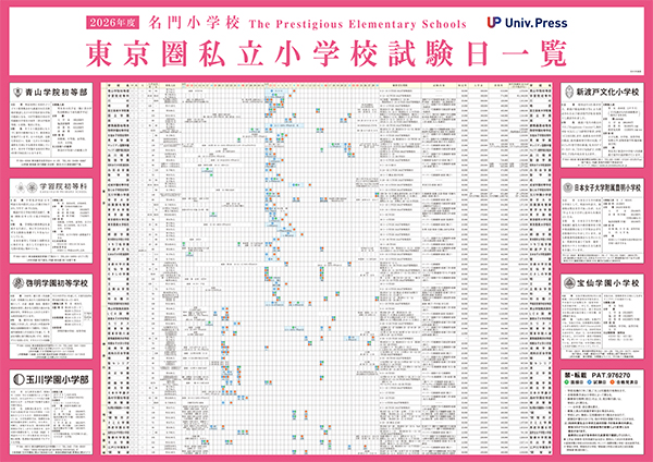 2026年度　東京圏私立小学校試験日一覧